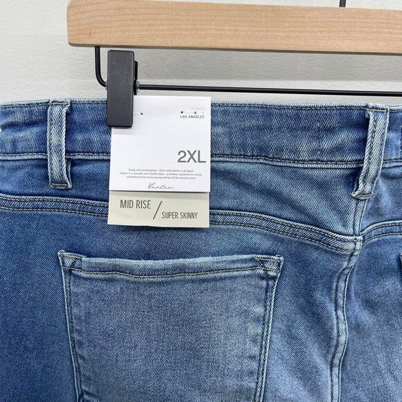 KanCan Mid Rise Super Skinny Style KC8562M-P - Picture 5 of 6